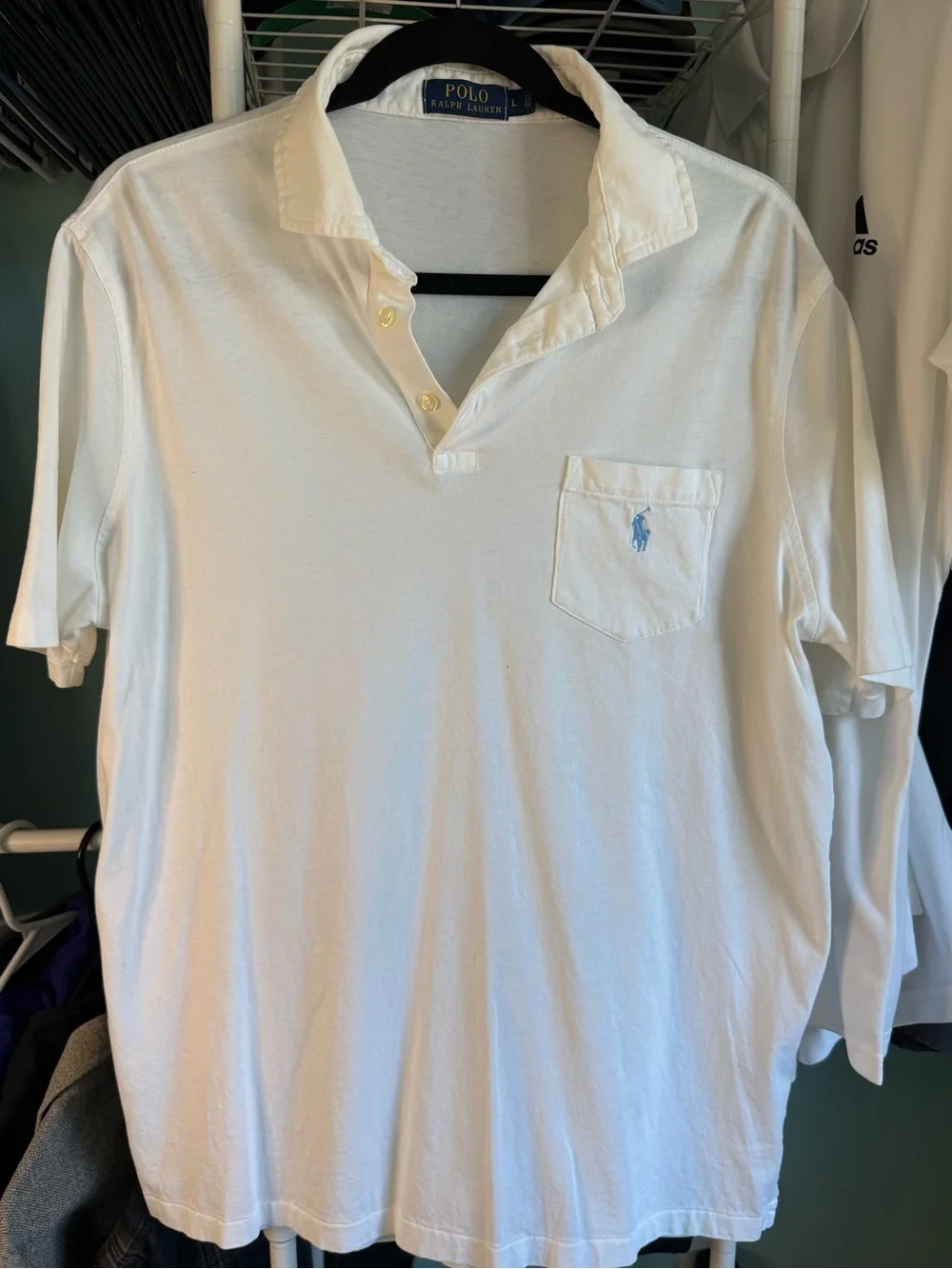 Ralph Lauren White Short-Sleeve Polo with Pocket